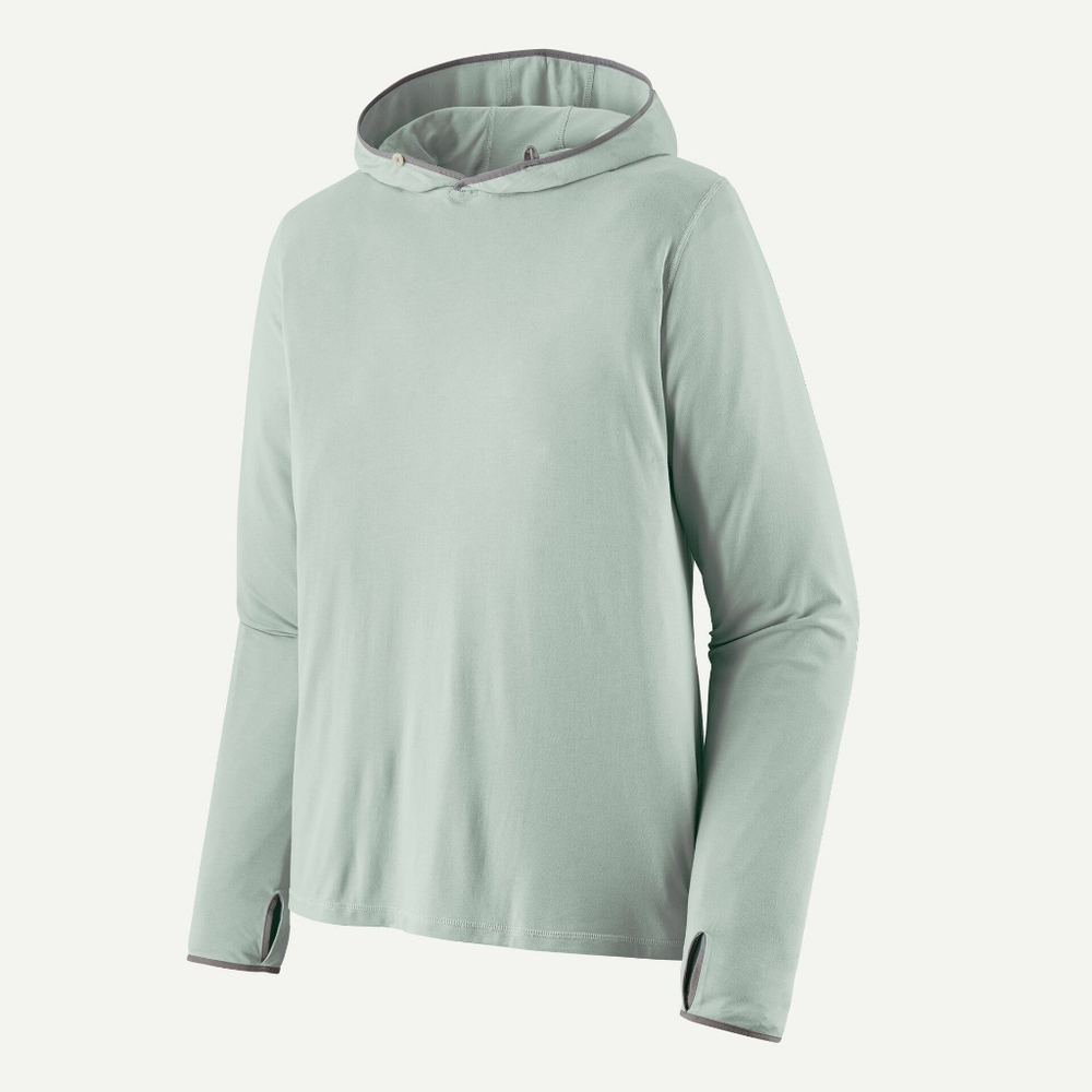 Patagonia Lightweight Hooded Long Sleeve Tee in Pale Mint
